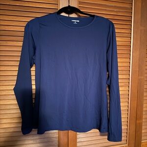 Lands' End Deep Blue Long Sleeve Top